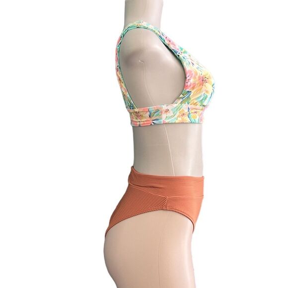 Billabong Tanlines Ceci High-Waisted Rise Tan Color Bikini Swim Bottoms Small - Picture 4 of 9